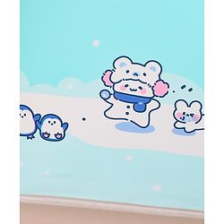 Babyhug Free Size Umbrella with Penguin Print - Light Blue