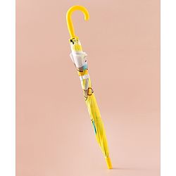 Babyhug Free Size Umbrella with Animal Print - Yellow