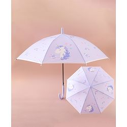 Babyhug Free Size Umbrella with Unicorn Print - Purple