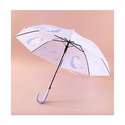 Babyhug Free Size Umbrella with Unicorn Print - Purple