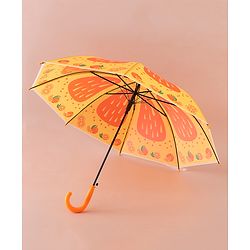 Babyhug Free Size Umbrella with Orange Print - Multicolor