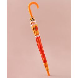 Babyhug Free Size Umbrella with Orange Print - Multicolor