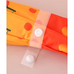 Babyhug Free Size Umbrella with Orange Print - Multicolor
