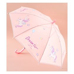 Babyhug Free Size Umbrella with Unicorn Print - Pink