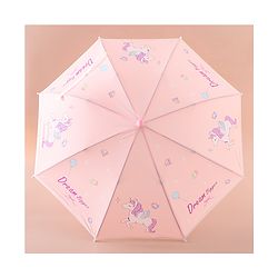 Babyhug Free Size Umbrella with Unicorn Print - Pink