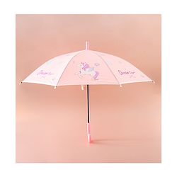 Babyhug Free Size Umbrella with Unicorn Print - Pink