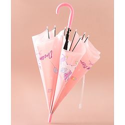 Babyhug Free Size Umbrella with Unicorn Print - Pink