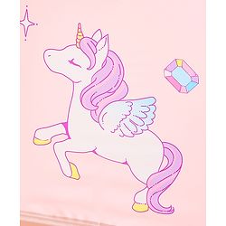Babyhug Free Size Umbrella with Unicorn Print - Pink