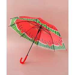 Babyhug Free Size Umbrella with Watermelon Print - Red