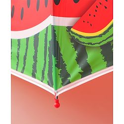 Babyhug Free Size Umbrella with Watermelon Print - Red