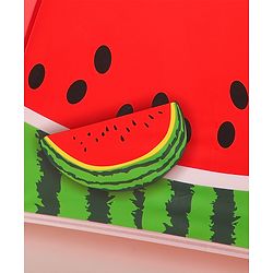 Babyhug Free Size Umbrella with Watermelon Print - Red