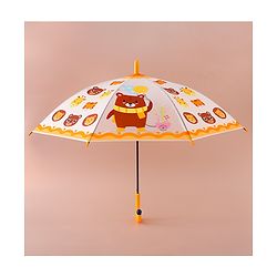 Babyhug Free Size Umbrella with Teddy Bear Print - Yellow