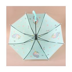 Babyhug Free Size Umbrella with Unicorn Print - Sea Green