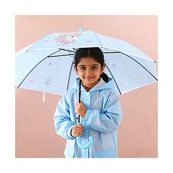 Babyhug Free Size Umbrella with Unicorn Print - Blue