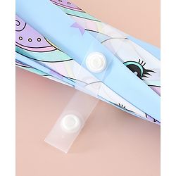 Babyhug Free Size Umbrella with Unicorn Print - Blue