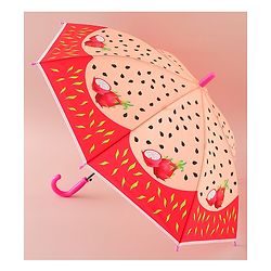 Babyhug Kids Umbrella With Dragon Fruit Print - Dark Pink