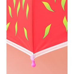 Babyhug Kids Umbrella With Dragon Fruit Print - Dark Pink