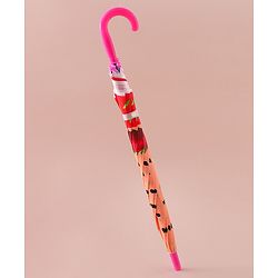 Babyhug Kids Umbrella With Dragon Fruit Print - Dark Pink