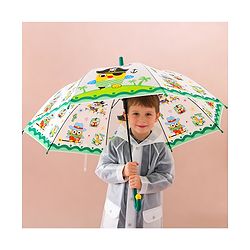 Babyhug Free Size Umbrella With Penguin Print - Green