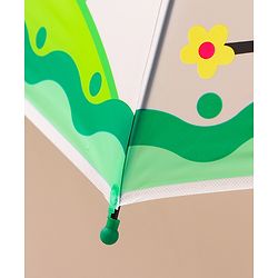 Babyhug Free Size Umbrella With Penguin Print - Green