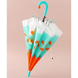 Babyhug Free Size Umbrella with Owl Print - Sea Green