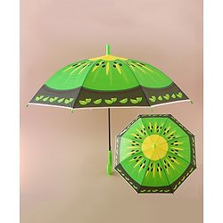 Babyhug Free Size Umbrella with Kiwi Print - Green