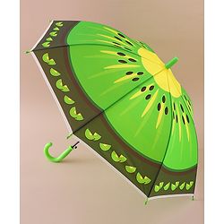 Babyhug Free Size Umbrella with Kiwi Print - Green