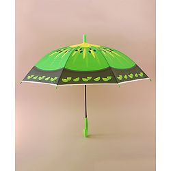 Babyhug Free Size Umbrella with Kiwi Print - Green