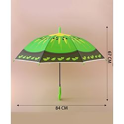 Babyhug Free Size Umbrella with Kiwi Print - Green