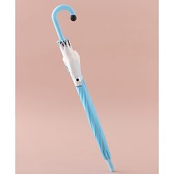 Babyhug Free Size Umbrella with Elephant Print - Light Blue