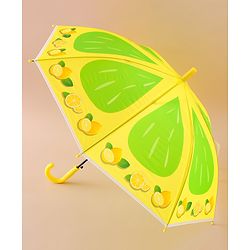 Babyhug Free Size Umbrella with Lemon Print - Green
