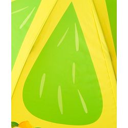 Babyhug Free Size Umbrella with Lemon Print - Green