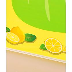 Babyhug Free Size Umbrella with Lemon Print - Green
