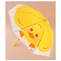 Babyhug Free Size Umbrella with Chick Print - Yellow