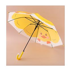 Babyhug Free Size Umbrella with Chick Print - Yellow
