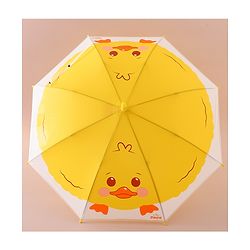 Babyhug Free Size Umbrella with Chick Print - Yellow