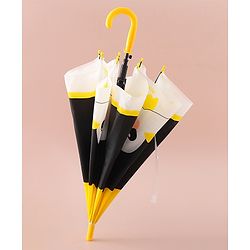 Babyhug Free Size Umbrella with Owl Print - Black & Yellow