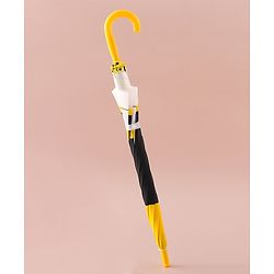 Babyhug Free Size Umbrella with Owl Print - Black & Yellow