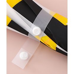 Babyhug Free Size Umbrella with Owl Print - Black & Yellow
