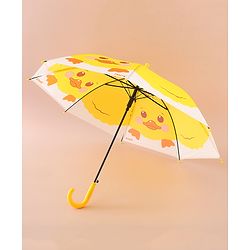 Babyhug Free Size Umbrella with Duck Print - Yellow