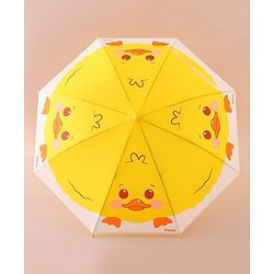 Babyhug Free Size Umbrella with Duck Print - Yellow