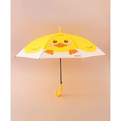 Babyhug Free Size Umbrella with Duck Print - Yellow