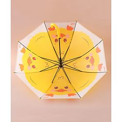 Babyhug Free Size Umbrella with Duck Print - Yellow