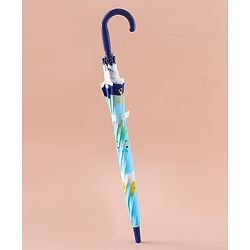 Babyhug Free Size Umbrella with Animal Print - Blue