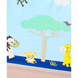 Babyhug Free Size Umbrella with Animal Print - Blue