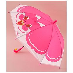 Babyhug Free Size Umbrella with Bunny Print - Fuchsia