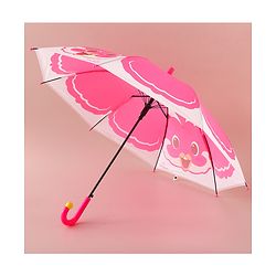 Babyhug Free Size Umbrella with Bunny Print - Fuchsia
