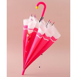 Babyhug Free Size Umbrella with Bunny Print - Fuchsia