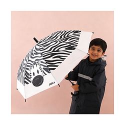 Babyhug Free Size Umbrella with Zebra Print - Back & White