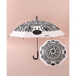 Babyhug Free Size Umbrella with Zebra Print - Back & White